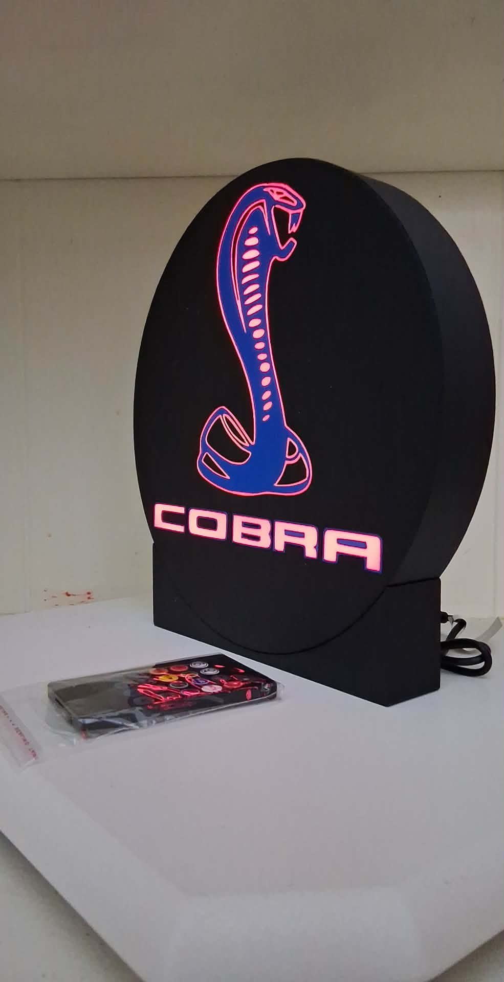 Cobra Round Black Snake LED light box – custom 3D printed – Lit Layer Creations